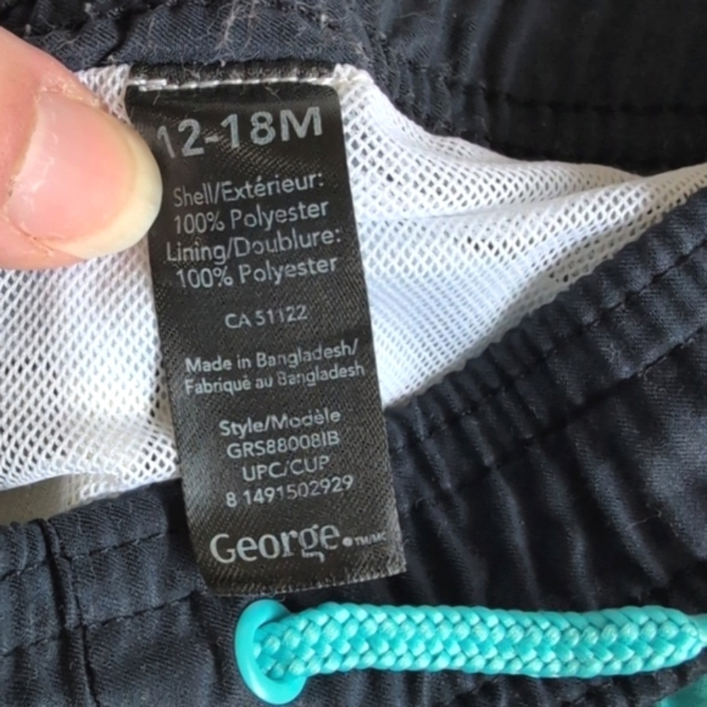 george striped swim trunks 12-18 months baby toddler boys - Picture 3 of 5